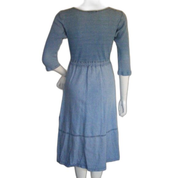 Hannah & Tina Dress Set, M, Vintage, Blue, Thermal/Chambray, Matching, Vest - Picture 7 of 13